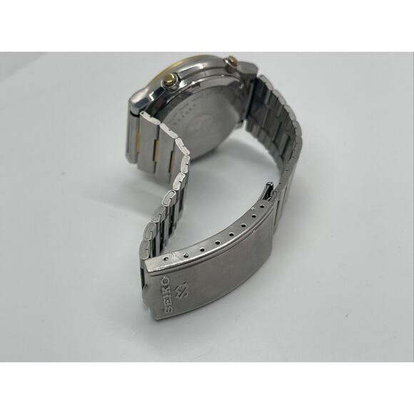 Vtg Seiko 7A48-7009 Watch Sports 100 Moonphase Original Bracelet Chronograph - Picture 9 of 12